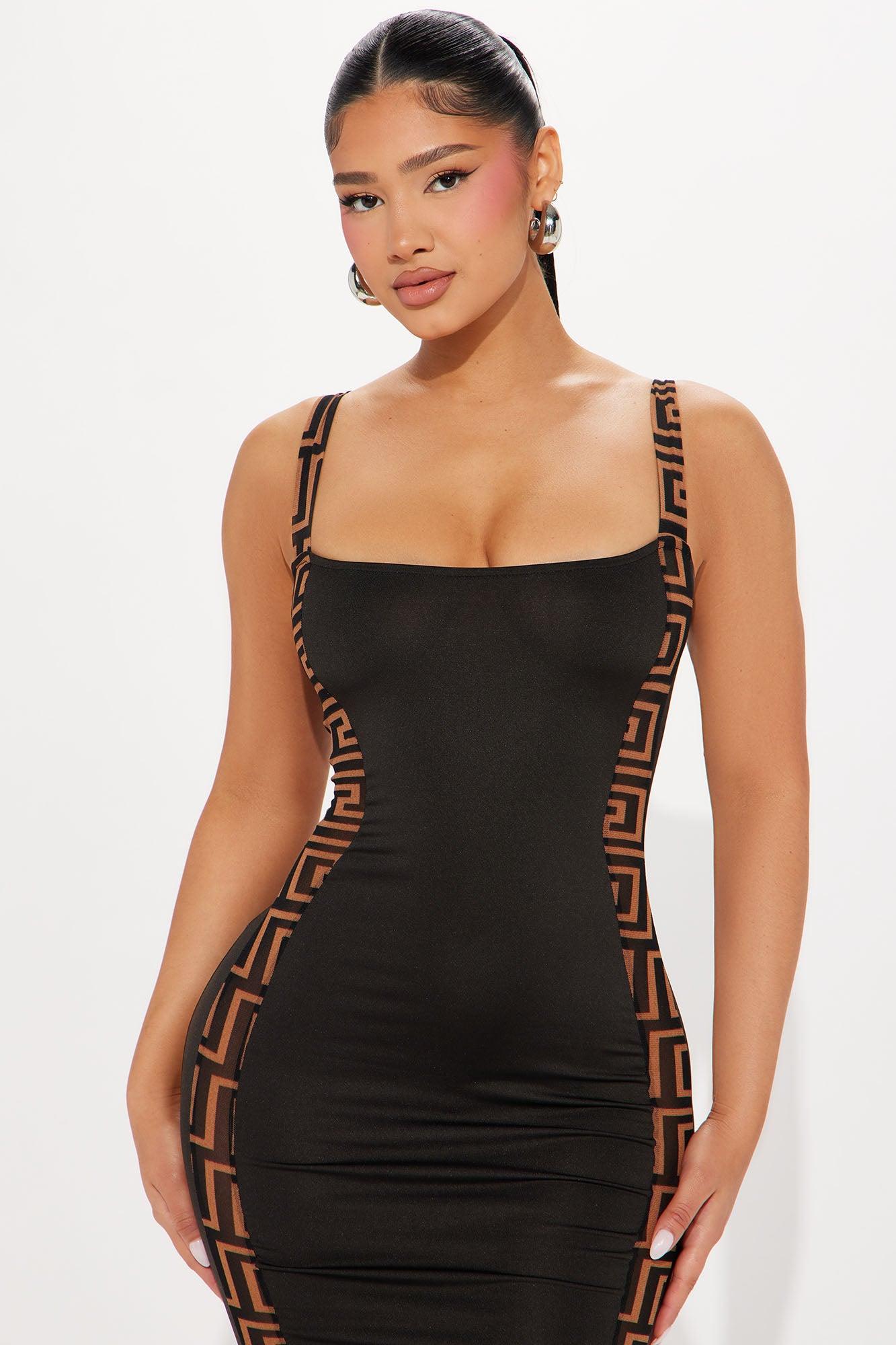 I Call The Shots Midi Dress - Black Product Image