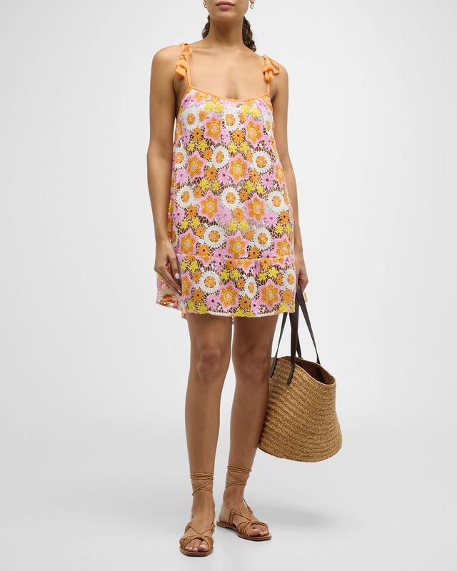 Womens Imani Floral Cover-Up Minidress Product Image