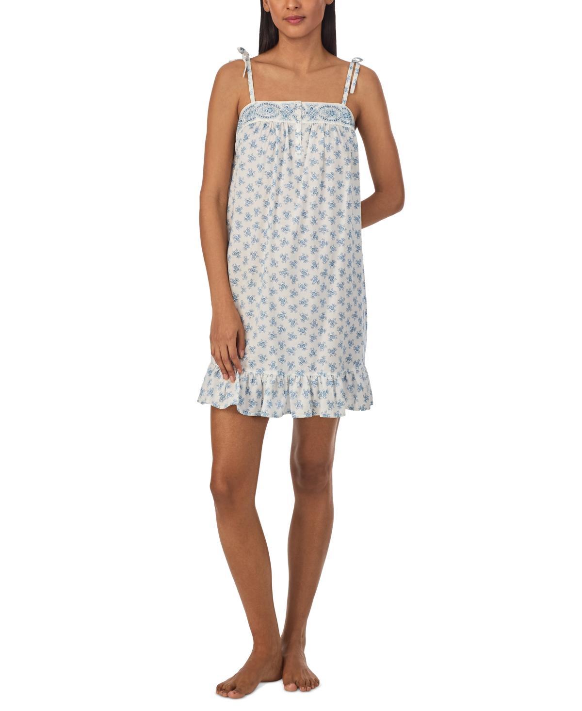 Lauren Ralph Lauren Womens Floral Flounce Nightgown Product Image