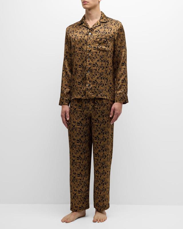 Men's Brindisi Silk Satin Pajama Set Product Image