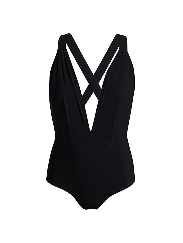 Womens Maren Plunge-Neck One-Piece Swimsuit Product Image