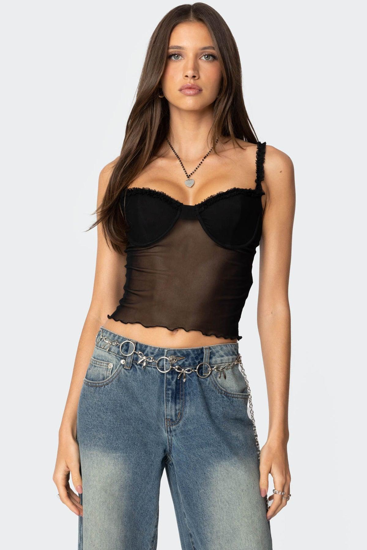 Mercy Sheer Mesh Bra Top Product Image