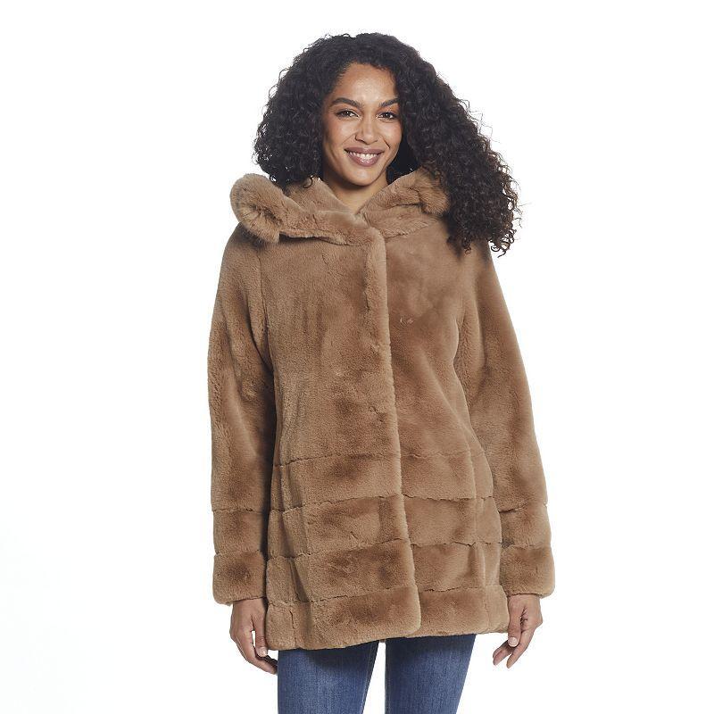 Gallery Hooded Faux Fur Coat Product Image