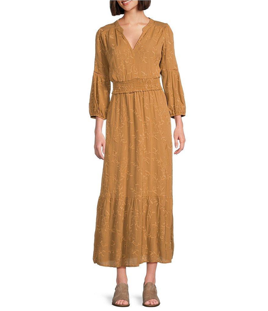 Nurture by Westbound 3/4 Sleeve V-Neck Maxi Dress Product Image