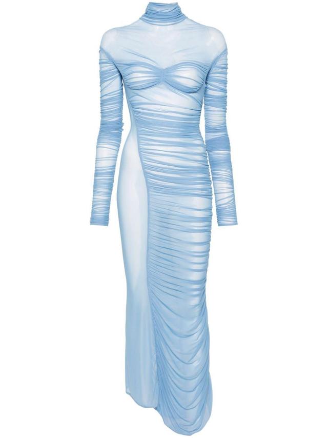 ruched mesh maxi dress Product Image