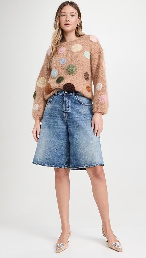 Rose Carmine Mohair Sweater Dots | Shopbop Product Image