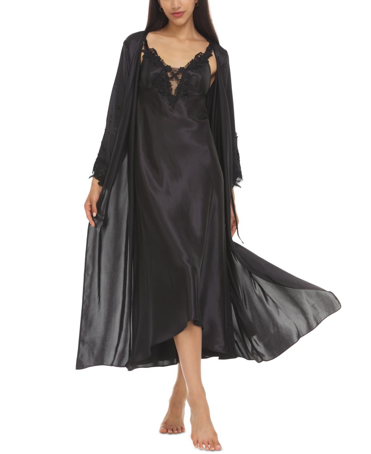 Flora by Flora Nikrooz Stella Satin Venise Trim Robe Product Image