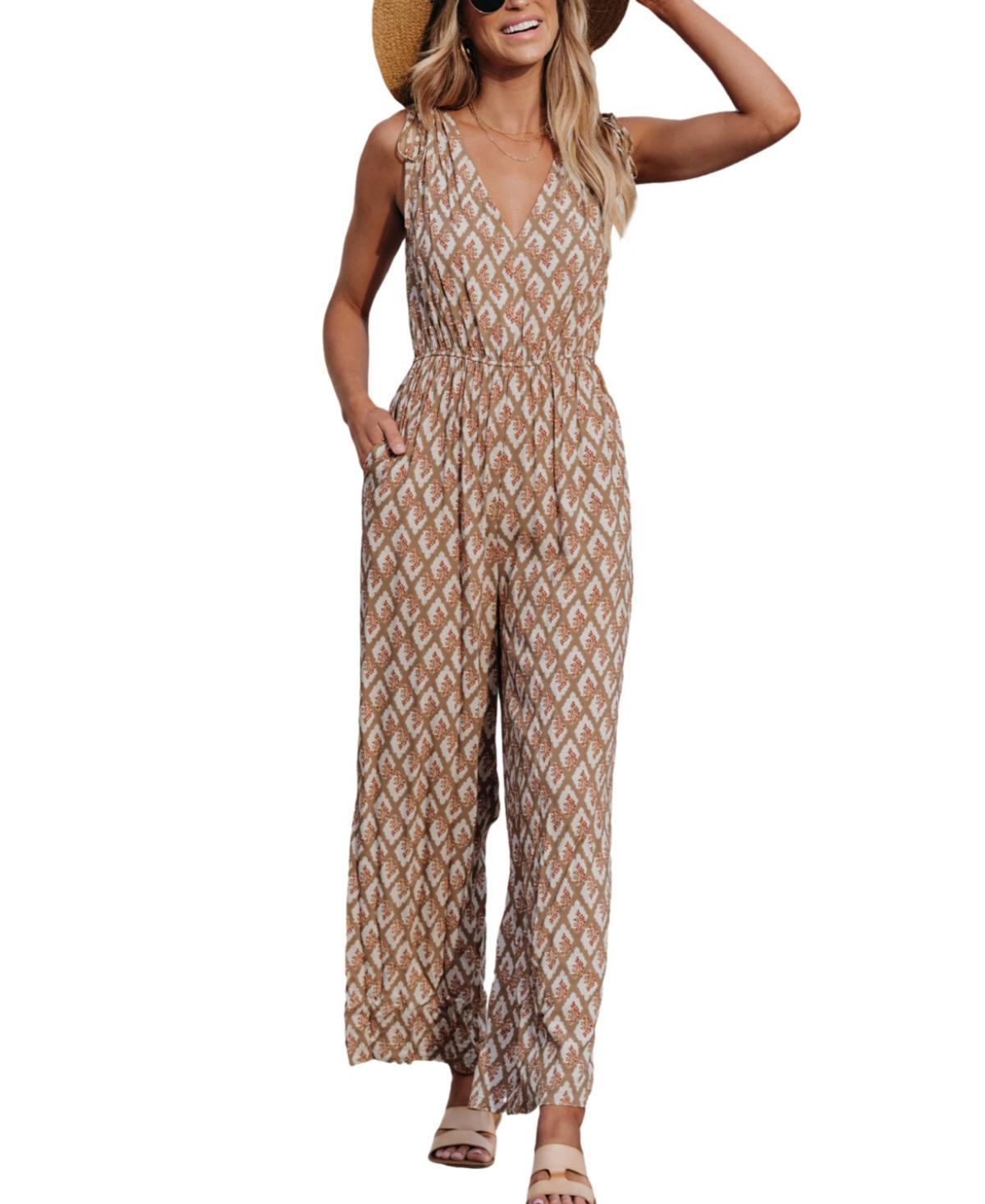 Womens Diamond Ditsy Wide Leg Jumpsuit Product Image