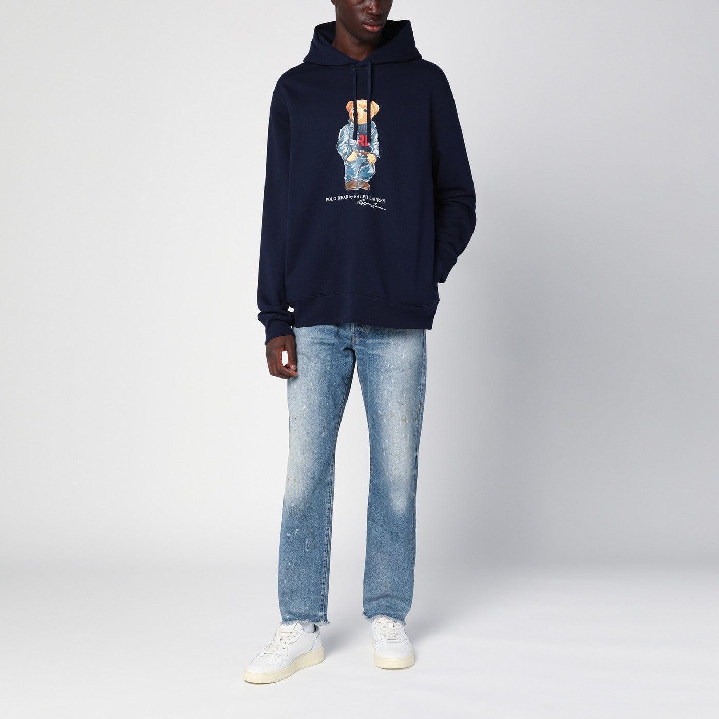 Polo Bear Hoodie Blue In F24 Cruise Navy Denim Bear Product Image