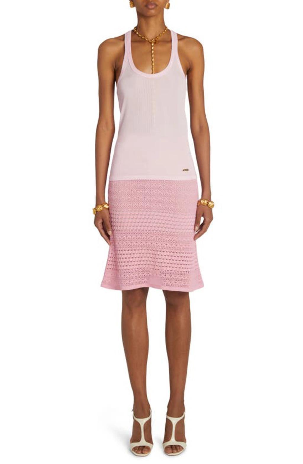 TOM FORD Racerback Jersey Rib Tank In Light Pink Product Image