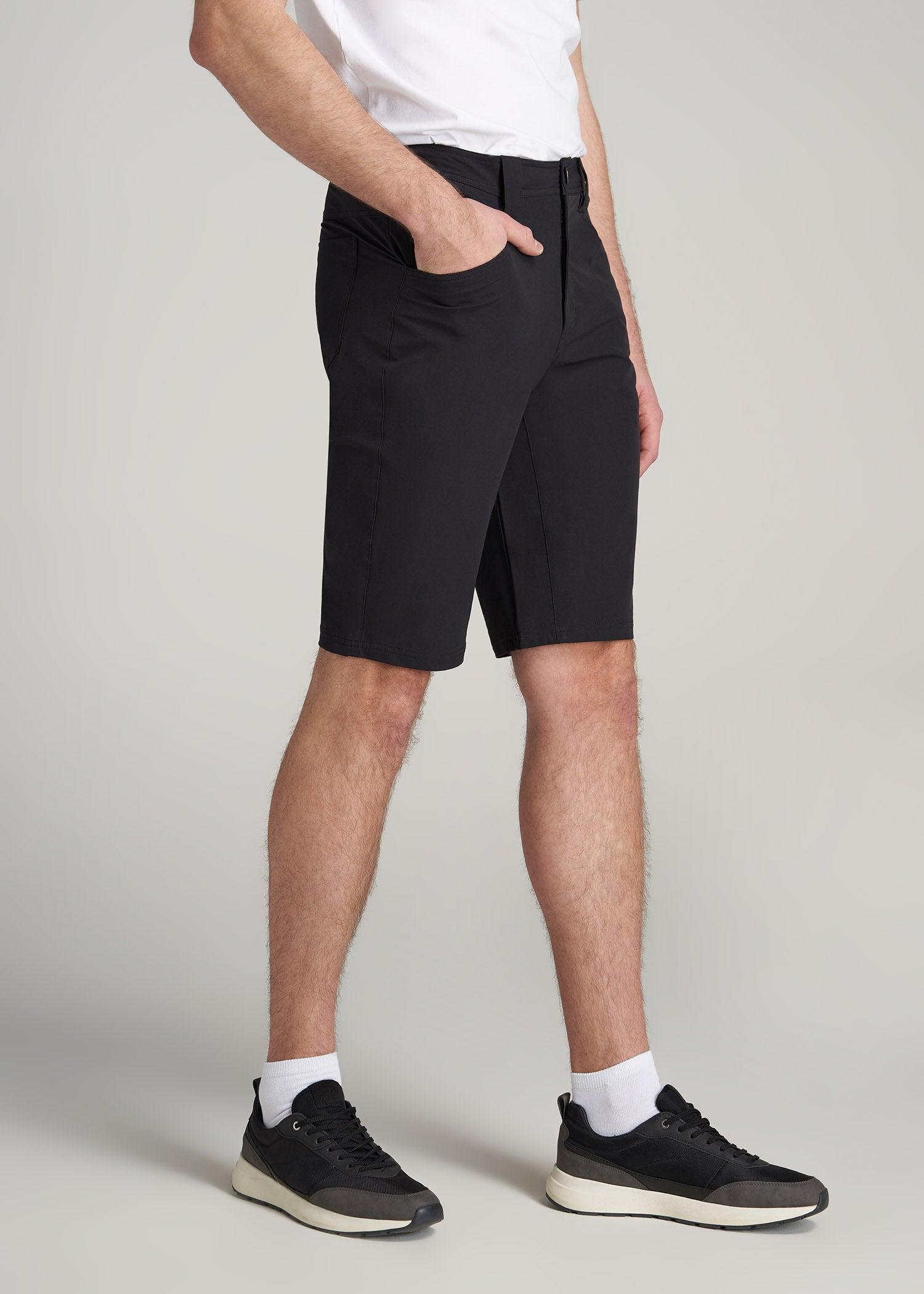 Hiking Shorts for Tall Men in Black Product Image