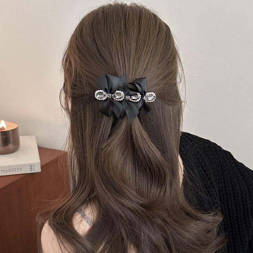 Rhinestone Bowknot Hair Claw Product Image