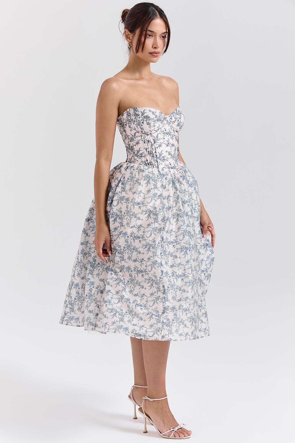 Bennett English Porcelain Print Strapless Sundress Product Image