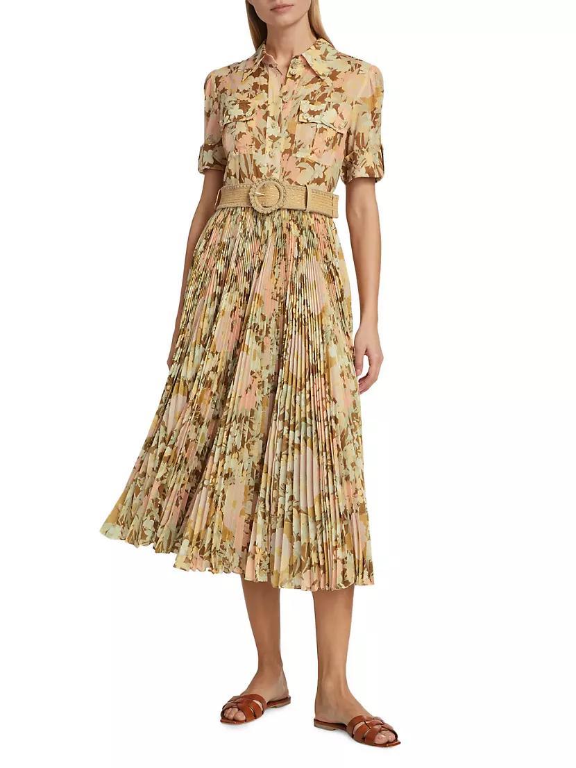 Floral Pleated Shirtdress Product Image