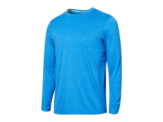 SAXX UNDERWEAR Droptemp All Day Cooling Long Sleeve Crew Tee (Racer Blue Heather) Men's Clothing Product Image