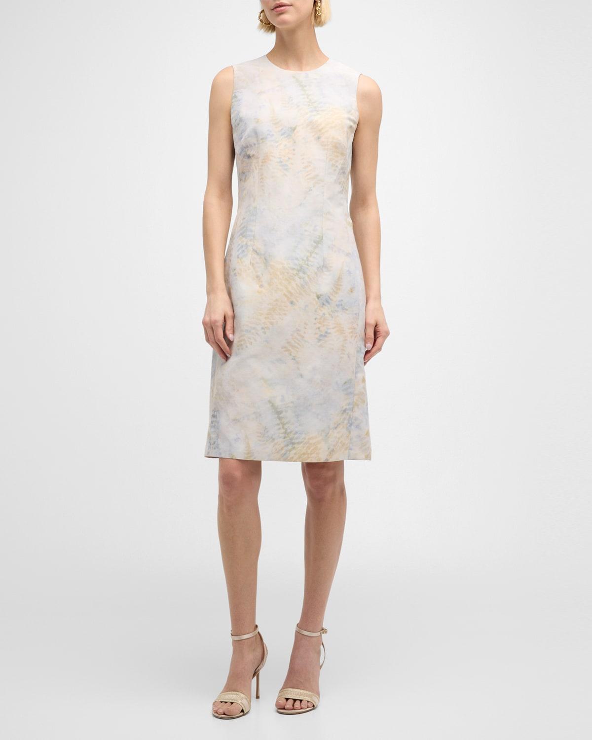 Harpson Sleeveless Fern-Print Midi Dress Product Image