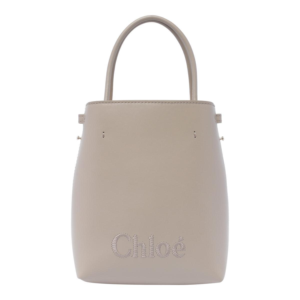 Micro Chloe Sense Tote Bag In Grey Product Image