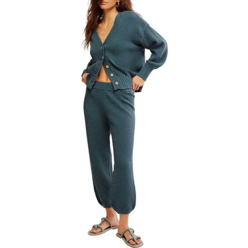 Hailee Waffle Stitch Cardigan & Pants In Balsam product image