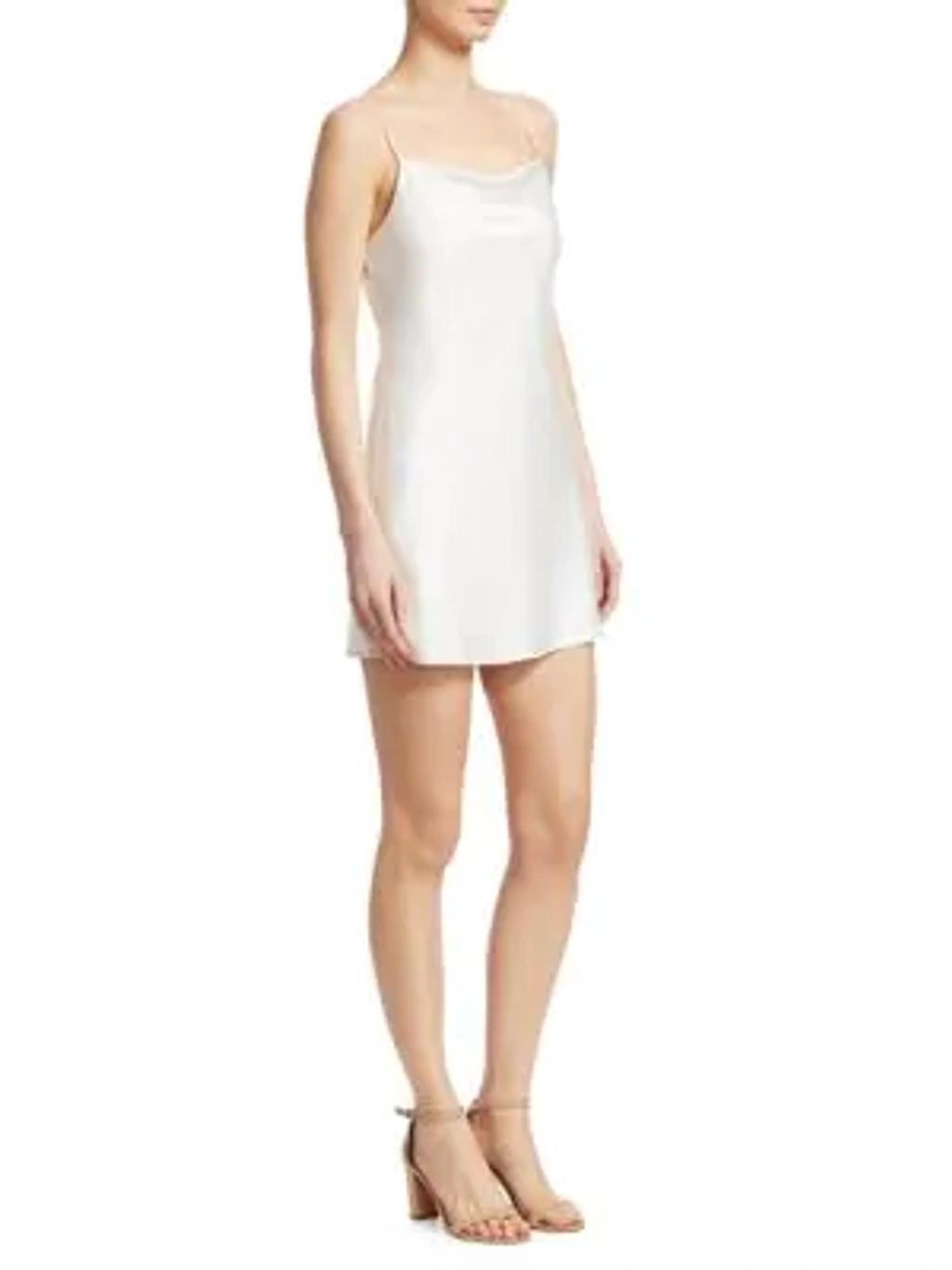 ALICE AND OLIVIA Harmony Sleeveless Mini Slip Dress In Off White Product Image