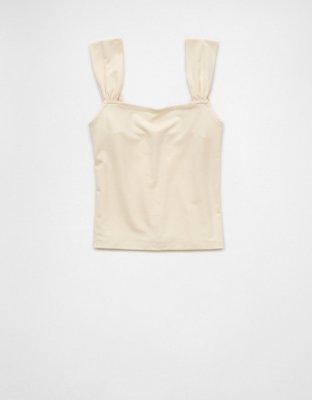 AE Cropped Square-Neck Tank Top Product Image