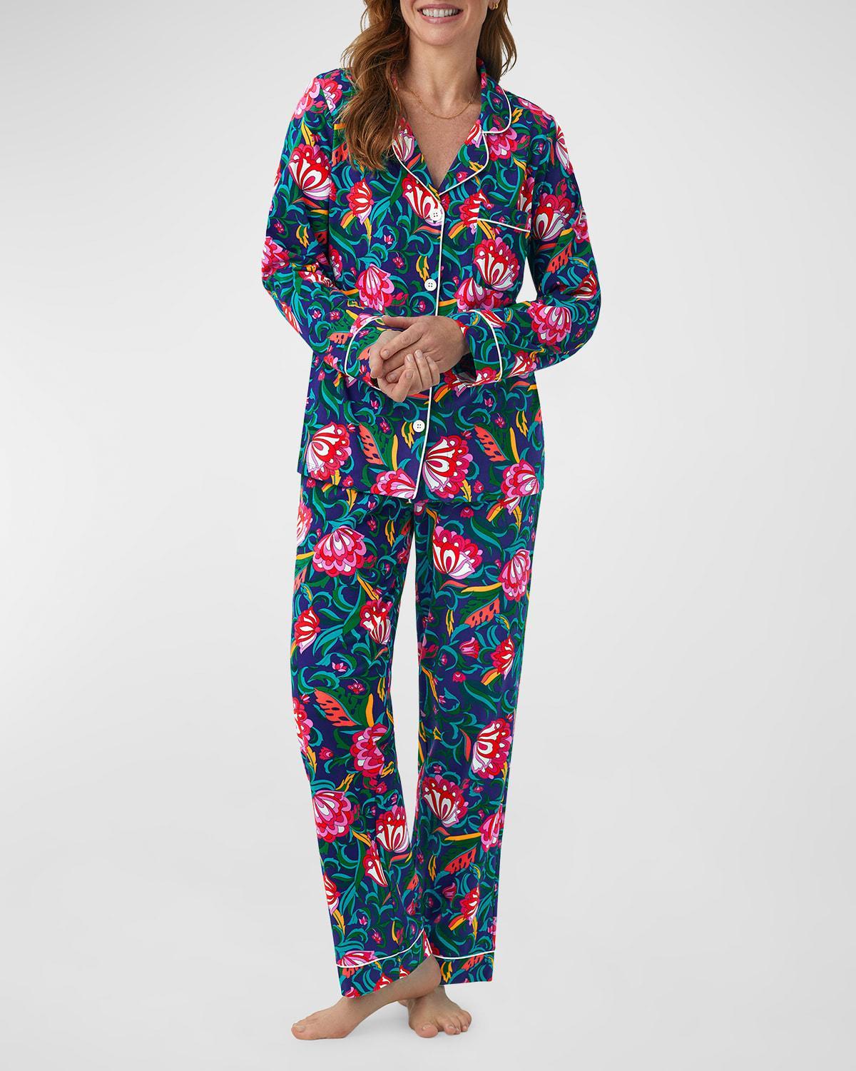 Floral-Print Organic Cotton Jersey Pajama Set Product Image