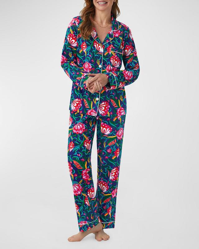 Bedhead PJs Trina Turk x Bedhead Long Sleeve Classic PJ Set (India Garden) Women's Pajama Sets Product Image