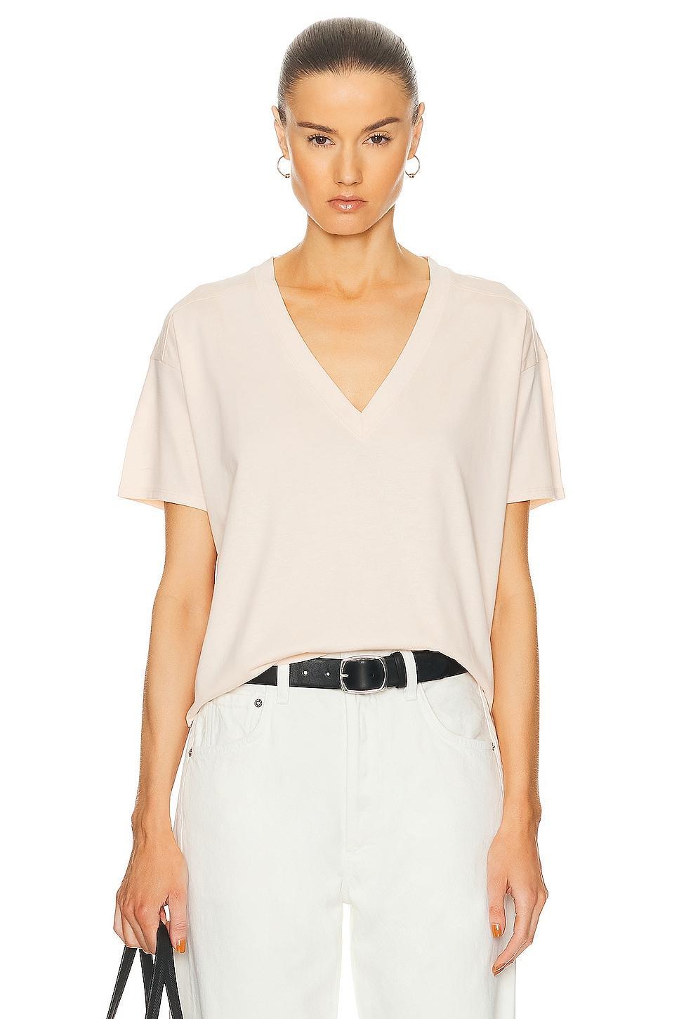 Loulou Studio Faaa V-Neck Cotton T-Shirt Product Image