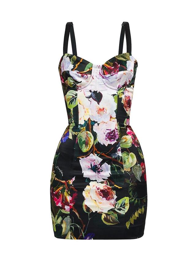 Womens Floral Bustier Minidress Product Image