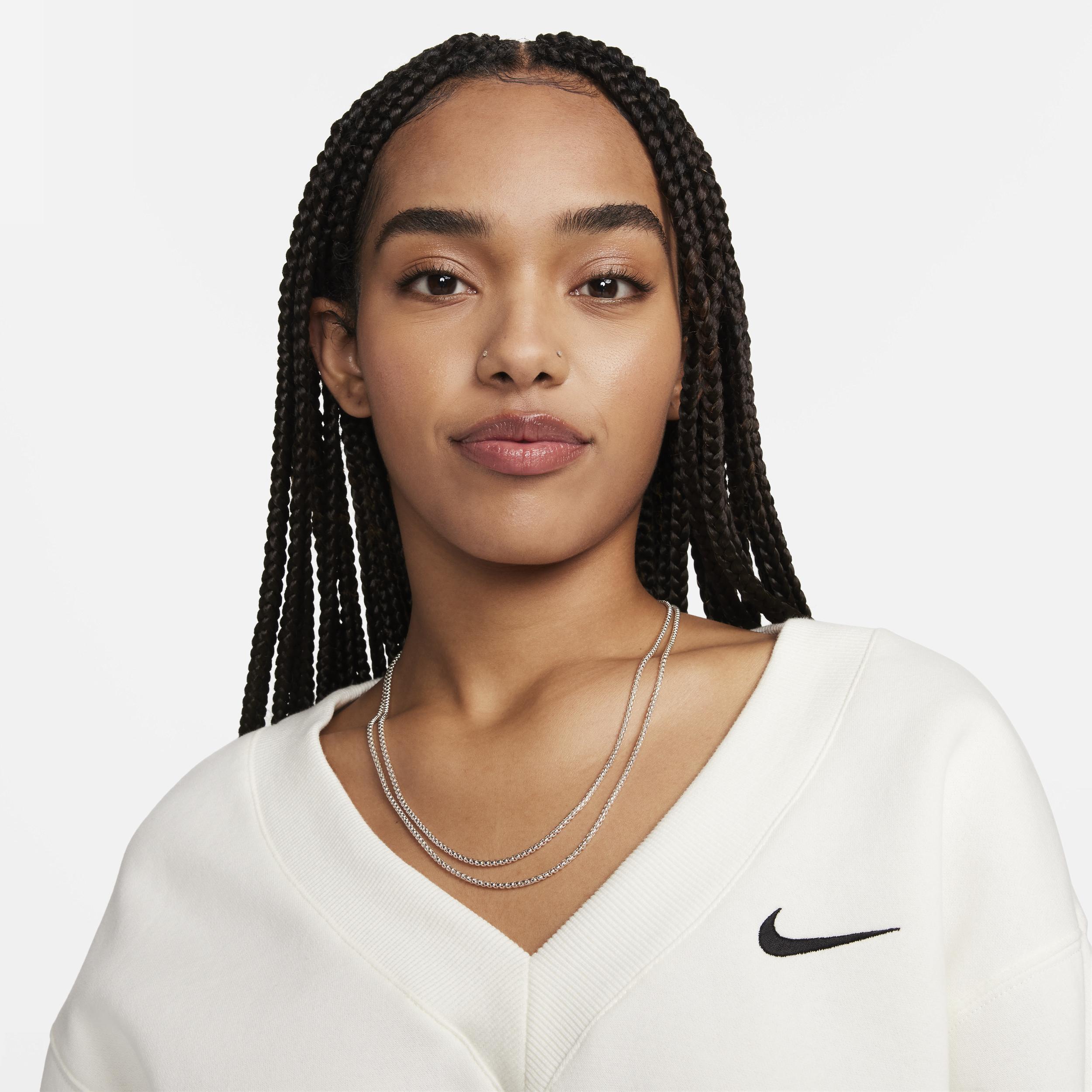 Women's Nike Sportswear Phoenix Fleece Cropped V-Neck Top Product Image