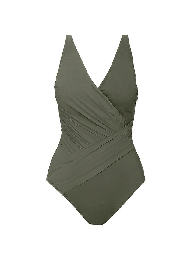 Womens Ruched One-Piece Swimsuit Product Image