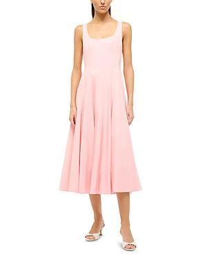 Womens Wells Cotton Poplin A-Line Midi-Dress Product Image