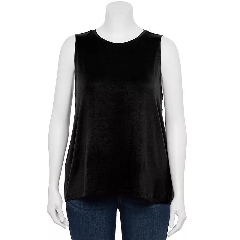 Plus Size Nine West Essential Easy High-Neck Tank, Womens Product Image