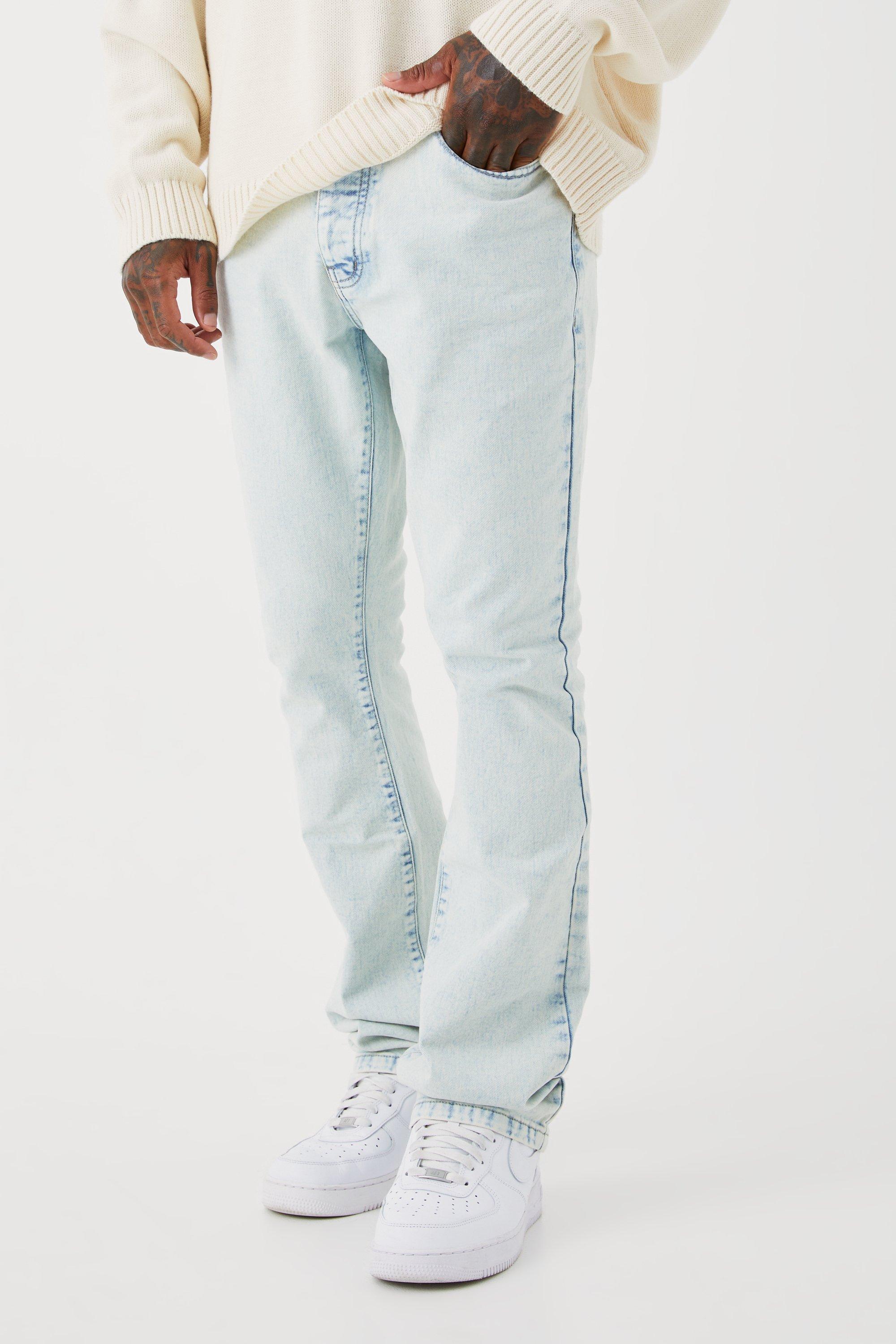 Mens Blue Slim Rigid Flare Jean, Blue Product Image