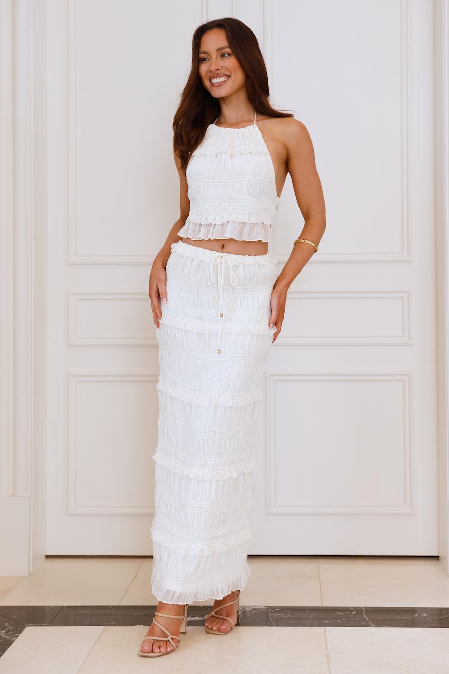 Barbados Maxi Skirt Cream Product Image