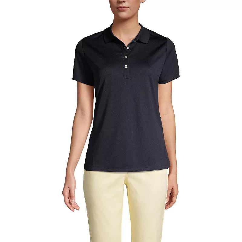 Womens Lands End Short Sleeve Solid Active Polo Shirt Product Image