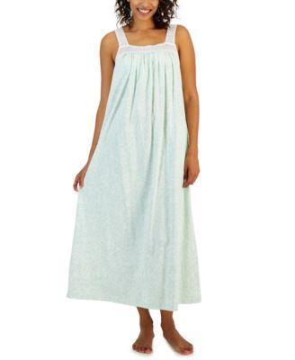 Charter Club Womens Cotton Floral Lace-Trim Nightgown, Created for Macys Product Image