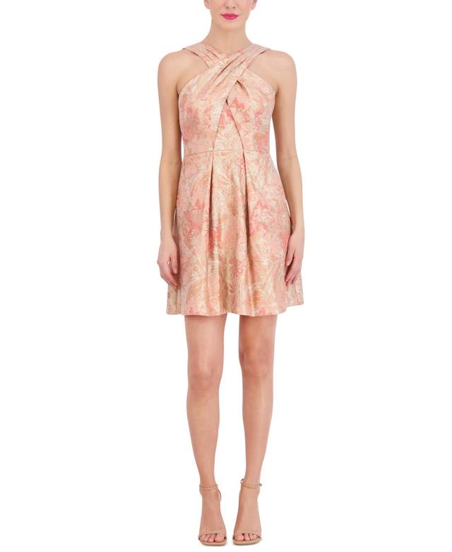 Vince Camuto Floral Jacquard Fit & Flare Minidress Product Image