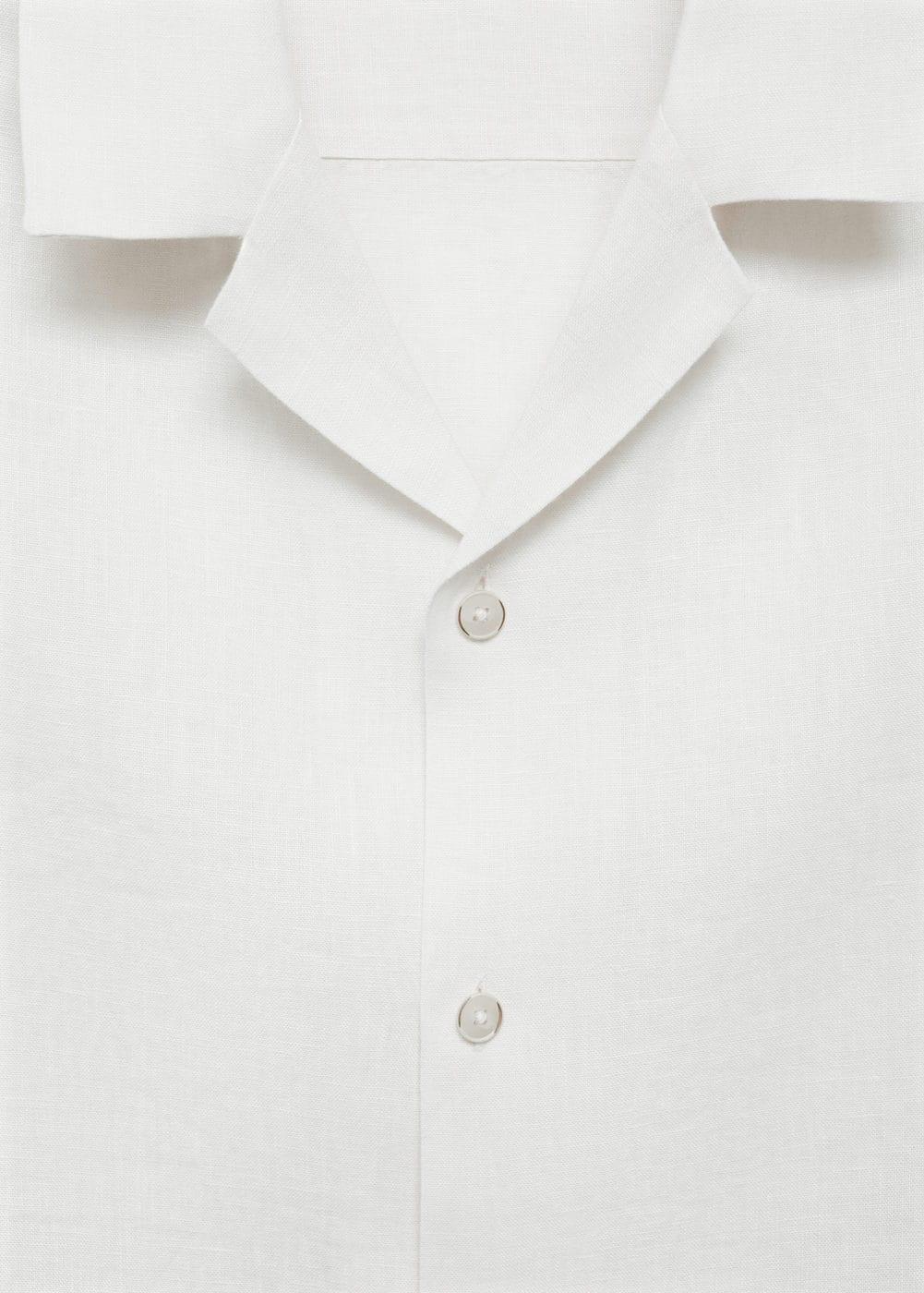 Mango Mens Linen Regular-Fit Shirt Product Image