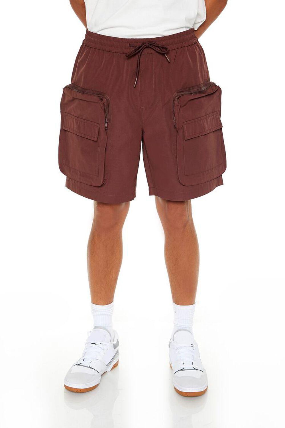 3D Pocket Drawstring Cargo Shorts | Forever 21 Product Image