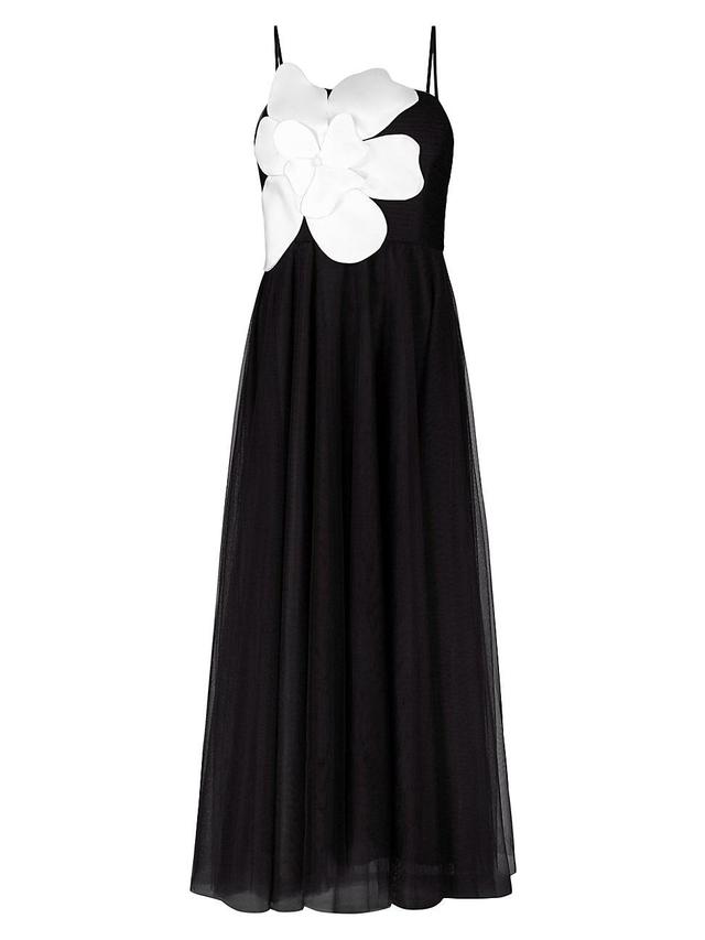 Womens Floral Tulle Midi-Dress Product Image