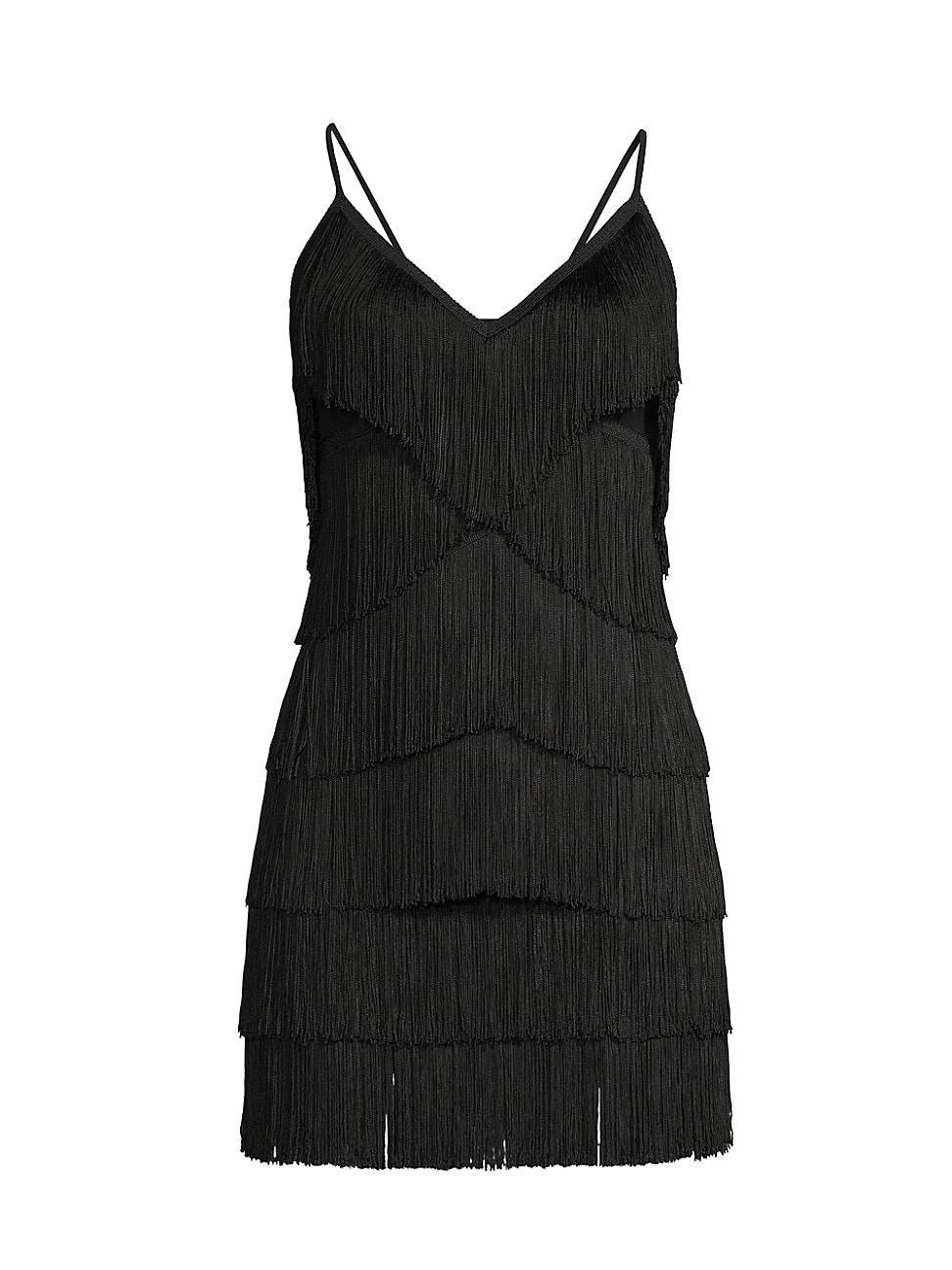 Womens Fringe Slip Minidress Product Image