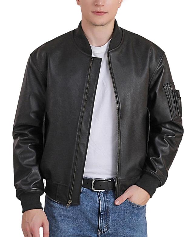 Landing Leathers Men Ma-1 Leather Flight Bomber Jacket Product Image