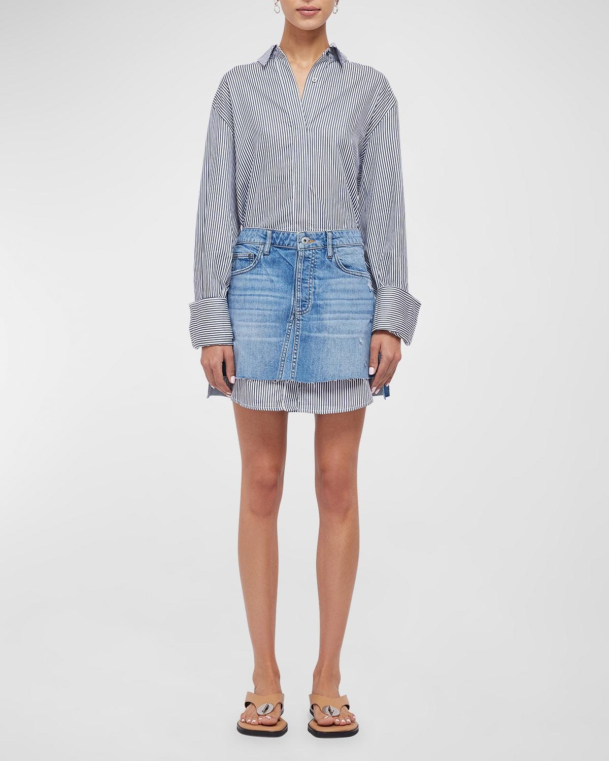 Simkhai Single Piece Shirt & Denim Skirt Dress Product Image