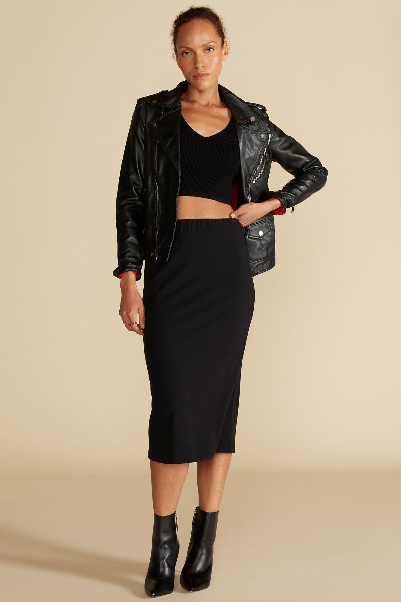 Masha Reverie Knit Skirt - Black Product Image