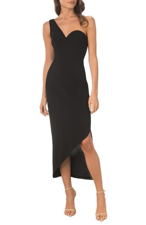 Dress the Population Magnolia One-Shoulder Asymmetric Body-Con Midi Dress Product Image