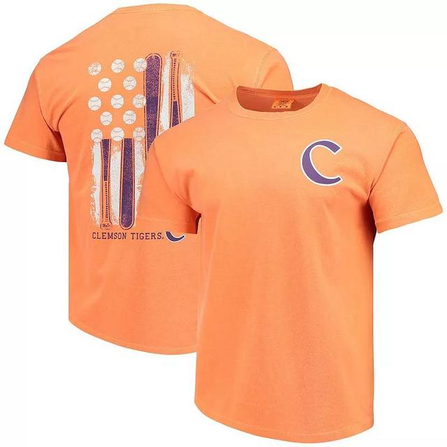 Mens Clemson Tigers Baseball Flag Comfort Colors T-Shirt Product Image