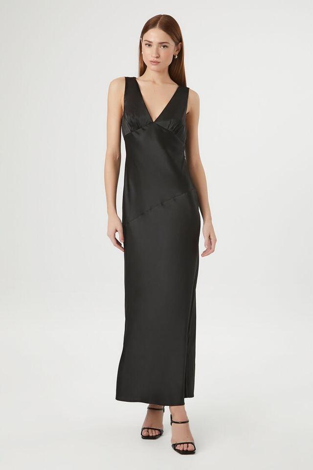 Satin Cowl Back Maxi Slip Dress | Forever 21 Product Image