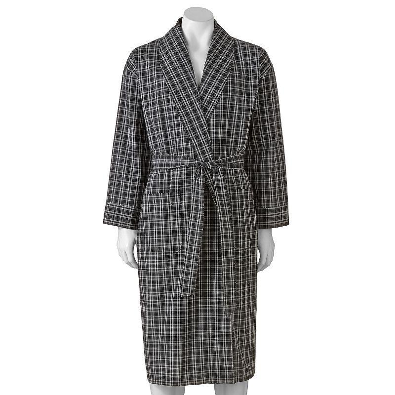 Mens Hanes(R) Ultimate(R) Plaid Woven Robe Product Image