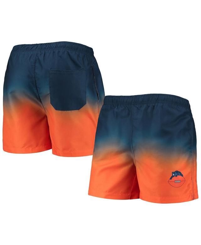 Mens FOCO /Orange Chicago Bears Retro Dip-Dye Swim Shorts Blue Product Image