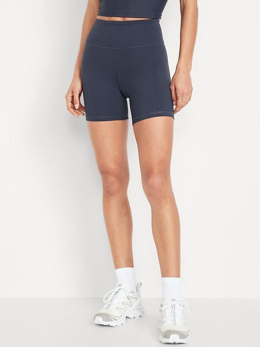 High-Waisted PowerSoft Biker Shorts -- 6-inch inseam Product Image